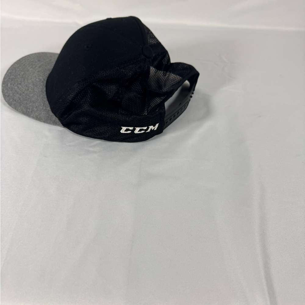 CCM Black Mesh Snapback with Gray Brim and White Logo
